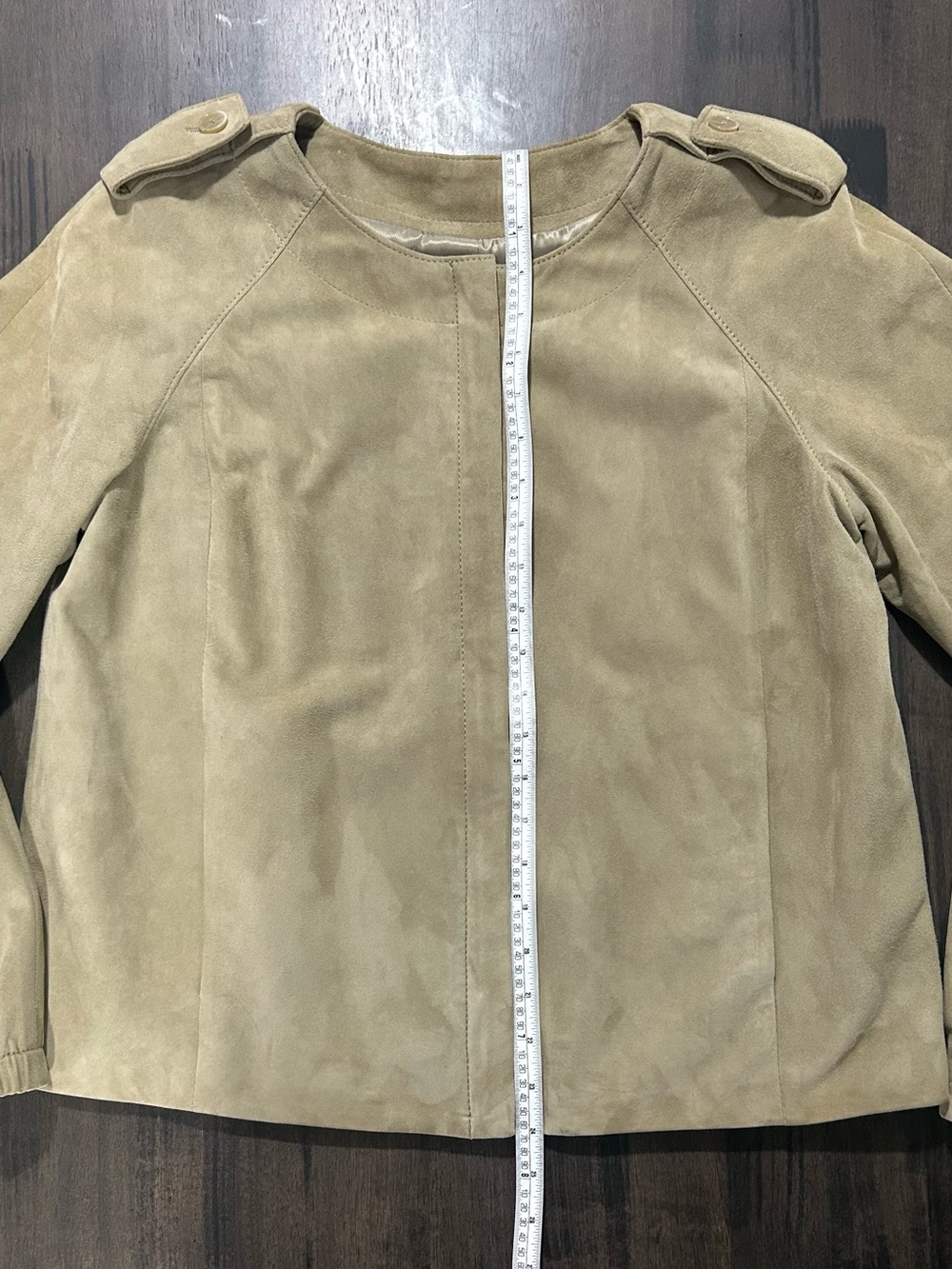 Talbots Suede Short Jacket in Tan